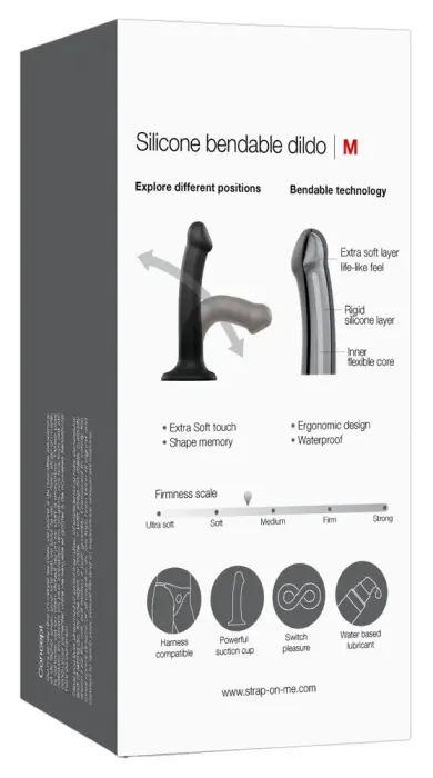 Semi-Realistic Dildo – 18 cm – Black Photo