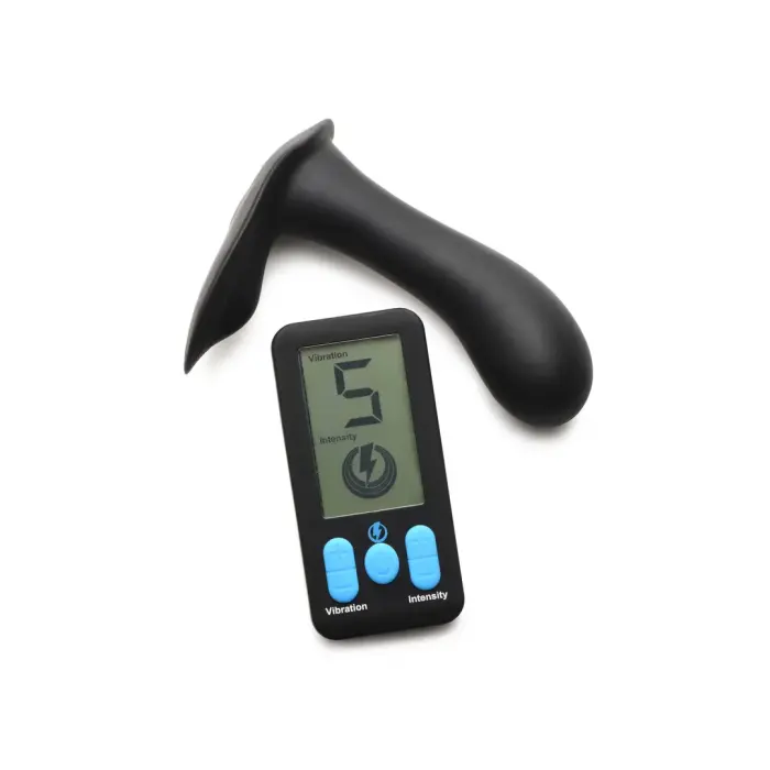 E-Stim Pro G-punkta pantiju vibrators – 12 cm (4.7″) – melns Foto 11