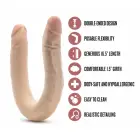 Blush Dr. Skin Plus divpusējs elastīgs dildo – 42 cm (16.5″) – miesas krāsa — Foto 2