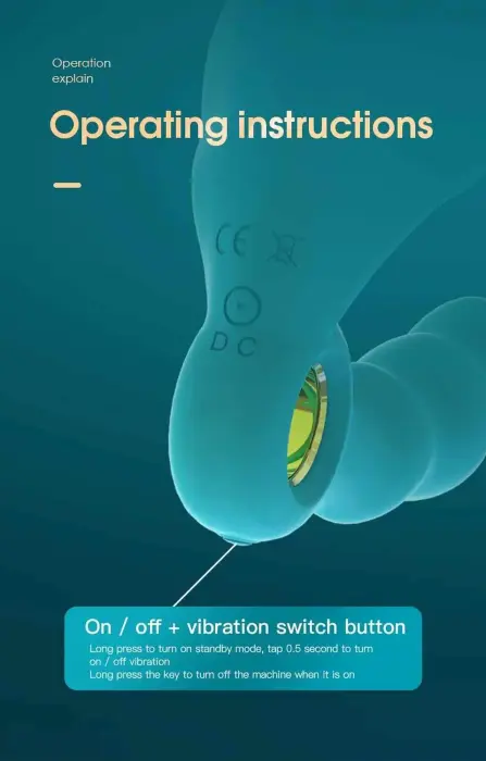 Stymulator-Angelo meeste prostata kolmekordse stimulatsiooni dildo – 15 cm – Sinine Photo