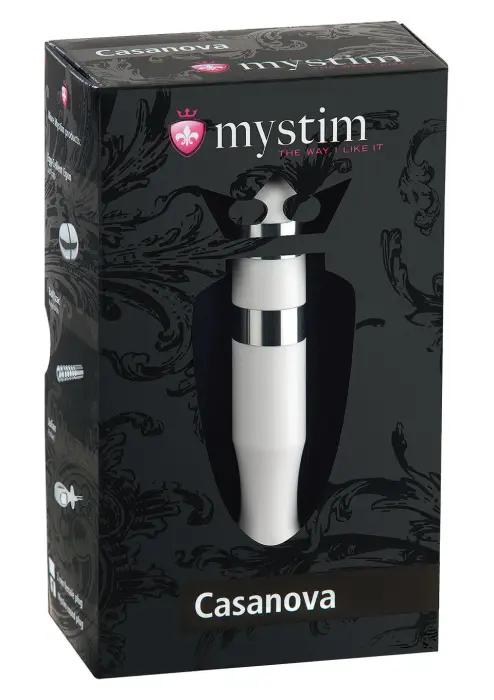 Mystim Casanova unisex elektrostimulācijas vaginālā zonde – balta Foto 2