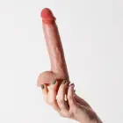 Inviktus - vedela silikoonist dildo - 22 cm (8.7″) - nahavärv — Foto 8