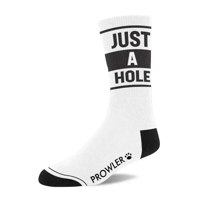 Prowler RED "Just A Hole" socks – white / black