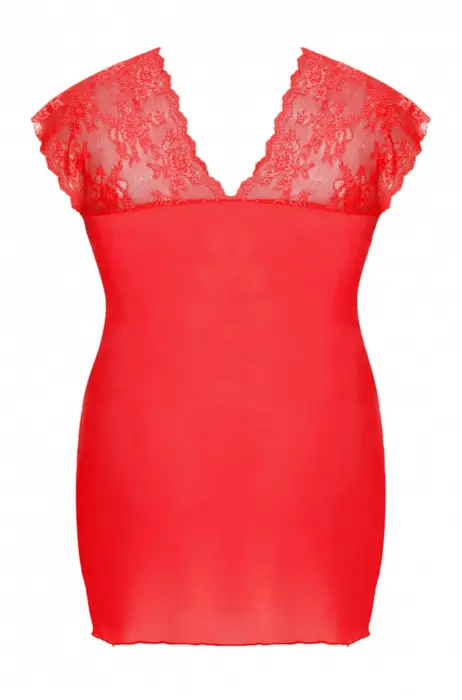 Sydney сорочка и стринги – красное – XXL+ Фото num