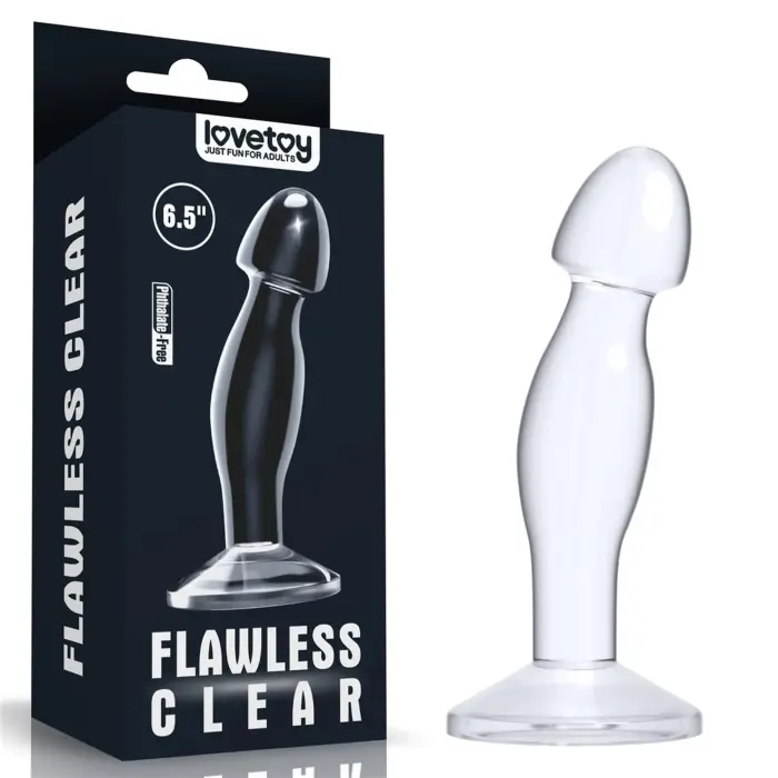 LoveToy Flawless Clear Prostate Plug – простатическая пробка – прозрачный – 16,5 см