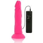 Diversia lankstus vibruojantis dildo – 23 cm (9″) – rožinis — Nuotrauka 3