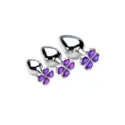 Violet Flower Butt Plug Set – 3 Pieces – Purple — Photo 2