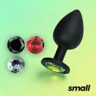 Camileo - Anālais spraudnis ar maināmiem dārgakmeņiem - 7 cm (2.8″) - Melns — Foto 8