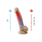 Silex-D Model 1 vibrējošs dildo – 20 cm (8″) – miesas krāsa — Foto 8