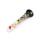 Bloomé by TOYJOY Everlasting Bloom Beaded Dong – pērlīšu sveķu dildo ar īstiem ziediem – 20 cm — Foto 3