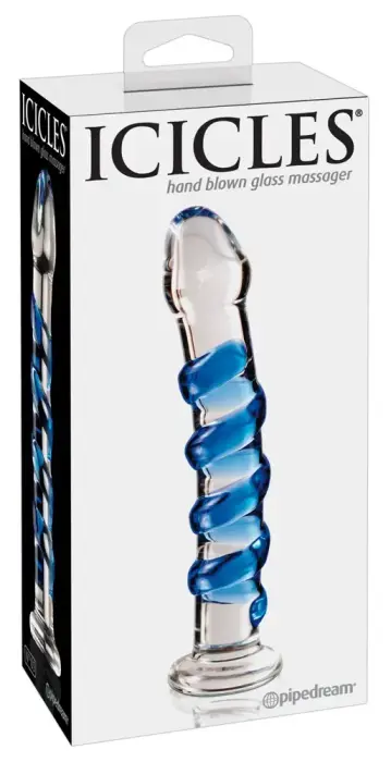 Icicles No. 5 stikla dildo – 18.5 cm (7.3″)