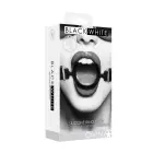 Silicone Ring Gag with Adjustable Leather Straps – Black — Photo 1