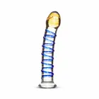 EasyToys Glass Intimate Device No. 1 Curved Design – 18 cm (7″) – Blue — Photo 1
