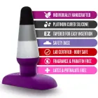 Blush Avant P7 Ace Asexual Pride Striped Anal Plug – 10.8 cm (4.3″) – Multicolored — Photo 3