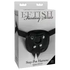 Fetish Fantasy Series Stay-Put Harness – adjustable, 3 rings – black — Photo 1