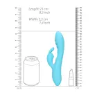 Rievots truša vibrators – 18 cm (7″) – zils — Foto 9