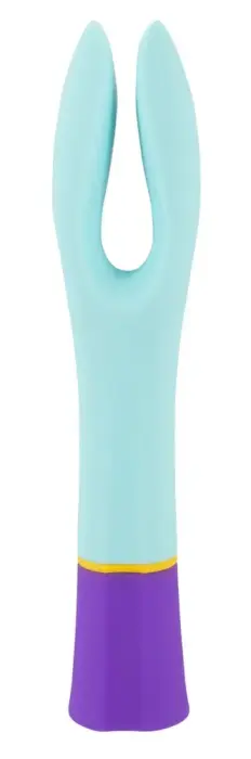 bunt. dubultais vibrators – 18.2 cm (7.2″) – daudzkrāsains Foto 3