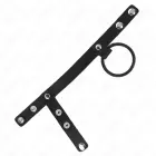 KINK Silicone Ring 3.8 cm (1.5″) with Leather Strap & Divider – Black — Photo 4