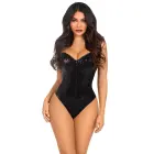 Sequin Boned Bodysuit – Black – S — Photo 1