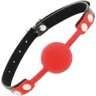 Darkness Silicone Gag Red – Adjustable Leather Strap — Photo 2