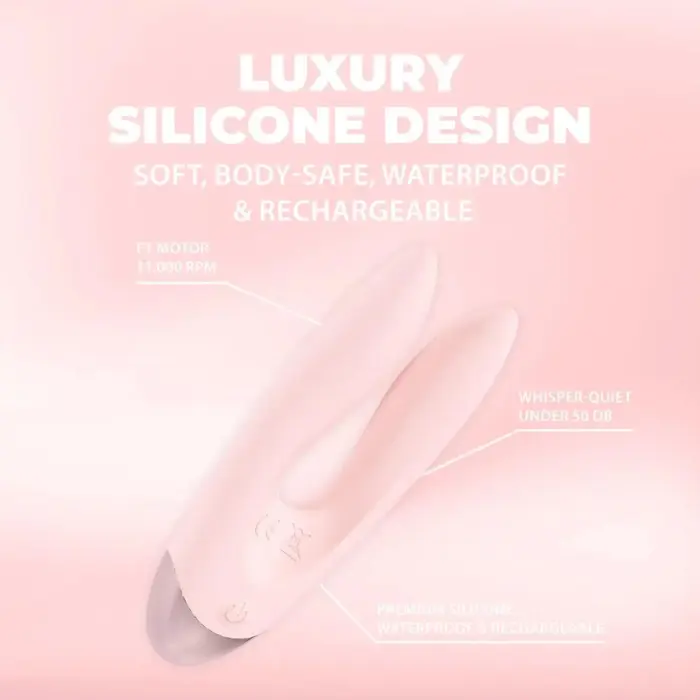 Amour divu motoru vibrators – rozā Foto 5