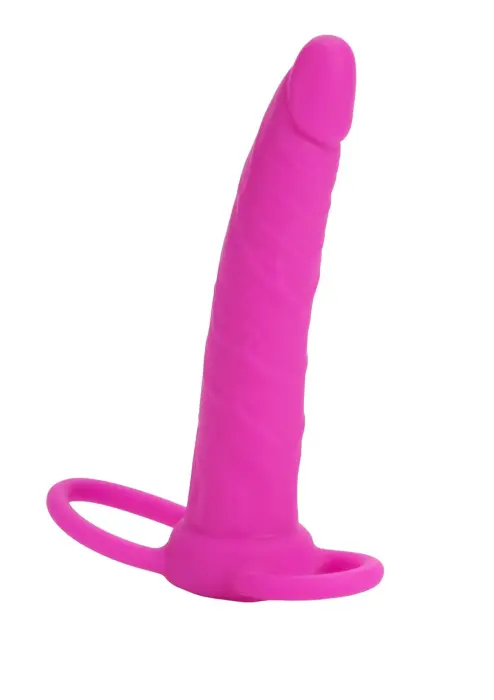 Silikoonist kahekordse penetratsiooniga dildo – 18 cm – Roosa