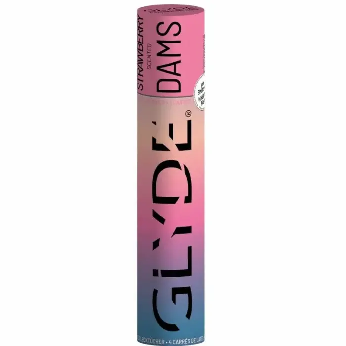 GLYDE Sheer maasika oraalsed kaitsekiled – 4 tk