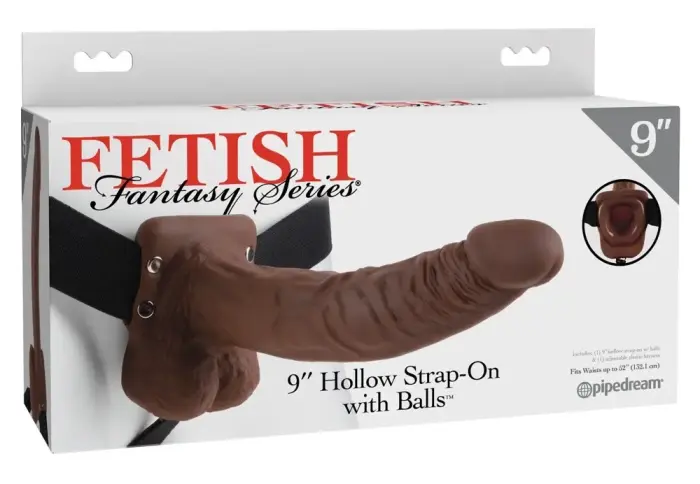 Fetish Fantasy Series полый страпон-дилдо с регулируемыми ремнями – 24 см (9.4″) – телесный