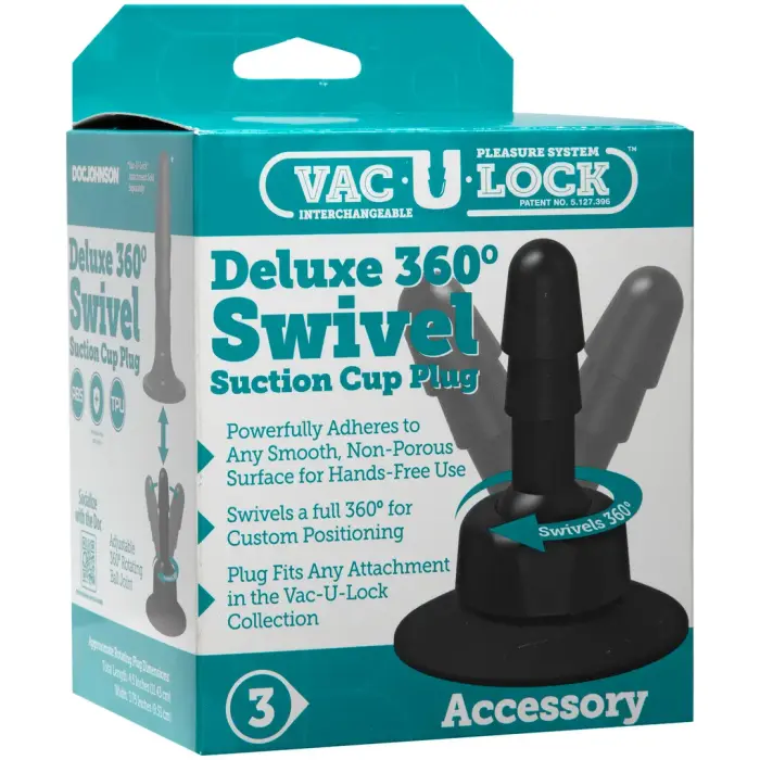 Doc Johnson Vac-U-Lock Deluxe 360 Swivel – присоска с поворотным креплением – 2 шт.