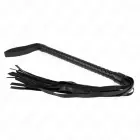KINK Long Handle Whip 60 cm – чёрная кожаная плеть с эргономичной ручкой — Фото 3