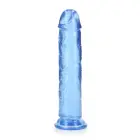 Taisns reālistisks dildo ar piesūcekni – 22 cm (8.7″) – Caurspīdīgs Foto 2