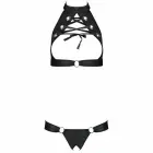 Passion Malwia Eco-Friendly Leather Lingerie Set – Black – S/M — Photo 2