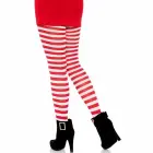 Leg Avenue balti sarkanas svītrainas neilona zeķubikses – One size — Foto 5