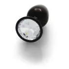 Round Gem Butt Plug – S – Black — Photo 5