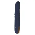GODDESS AFRODITE vibratorius su judėjimu aukštyn ir žemyn ir besisukančiais karoliukais – 22.3 cm (8.78″) – tamsiai mėlynas — Nuotrauka 4