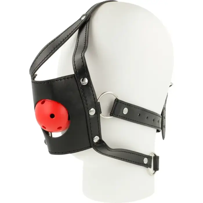 OHMAMA Head Harness Model – Adjustable Black Leather System