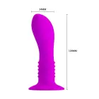 PRETTY LOVE - Vibrating Anal Plug with Suction Cup – 12 cm – Black — Photo 6