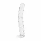 Gildo No. 34 tekstūruotas stiklinis dildo – 19 cm (7.5″) – skaidrus — Nuotrauka 3