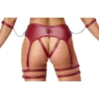 Cottelli Bondage apakšveļas komplekts ar rokudzelžiem – sarkans – M — Foto 9