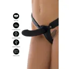 INFERNO topeltvibreeriv strap-on dildo – 14 cm (5.5″) – must — Foto 9