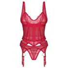 OBS Cupide Desir korsetes komplekts ar stringiem – sarkans – 2XL/3XL — Foto 4