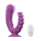 Teazers Double Vibrator with Suction Cup and Remote – Purple — Photo 2