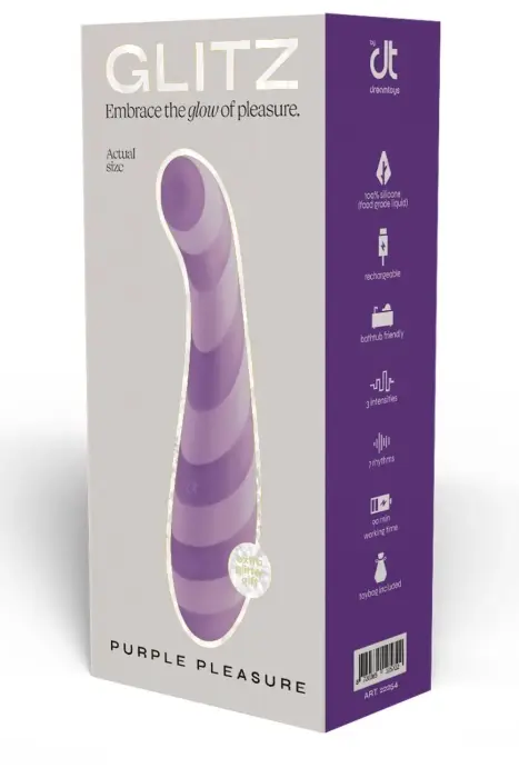 Glitz Purple Pleasure вибратор для точки G – 15.7 cm (6.2″)
