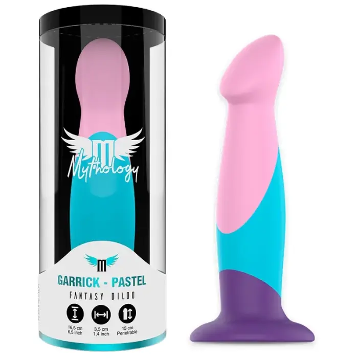 Mythology Garrick Pastel – šķidrā silikona fantāzijas dildo ar piesūcekni – pasteļtoņu – M