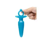 B-Vibe Sleek Plug – 18 cm – Tirkīza – Blue Foto 7