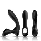 Storm melns vibrējošs teksturēts prostatas masieris – 15 cm (5.9″) — Foto 6
