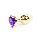 Plug-Jewellery Gold Heart anaaltapp – 7 cm – Lilla — Foto 6