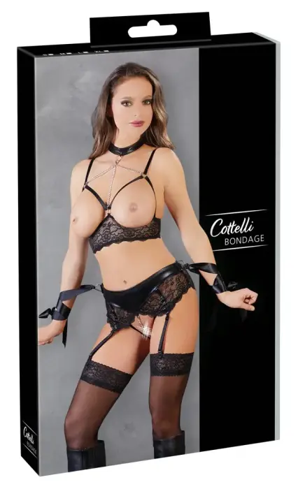 Bondage Lingerie Set – Black – XL