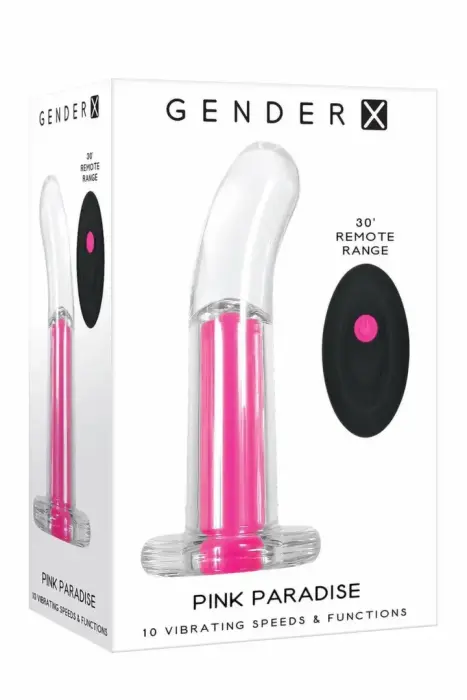 GENDER X Pink Paradise – вибромассажёр с дистанционным управлением, 10 режимов