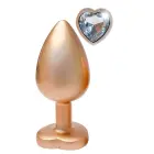 GLEAMING LOVE Matte Gold Anal Plug – L – 9.5 cm (3.7″) – Orange — Photo 3